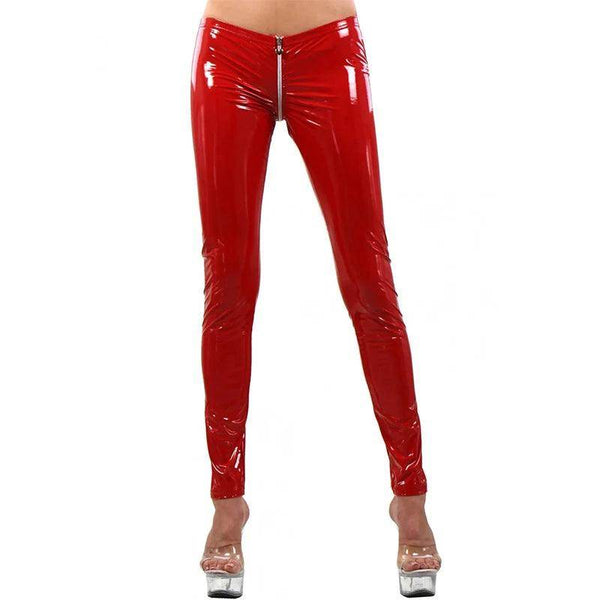 Low Waist Shiny Patent Leather Pants - Your Shiny Clothes