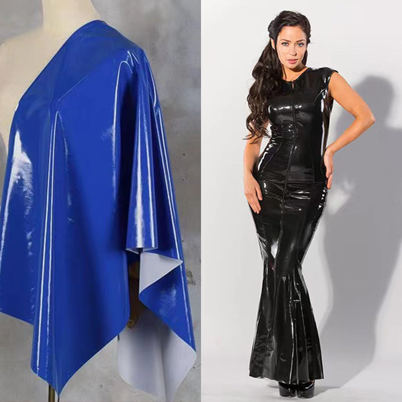 Sleeveless Patent Leather Mermaid Dress - Your Shiny Clothes