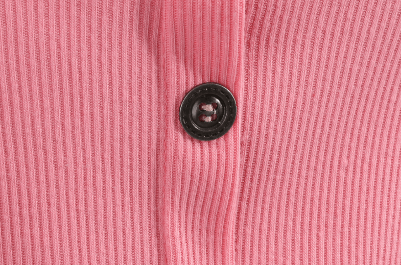2 Piece Set Solid Colour Button Bodycon - Your Shiny Clothes