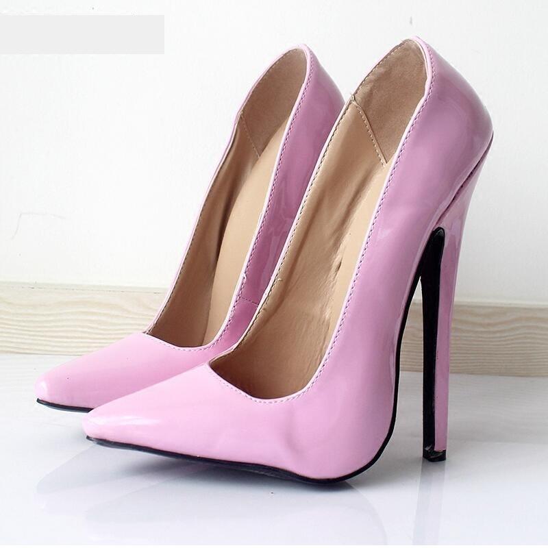 Patent Leather 18 cm High Heel Stilettos - Your Shiny Clothes