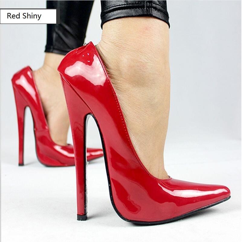 Patent Leather 18 cm High Heel Stilettos - Your Shiny Clothes