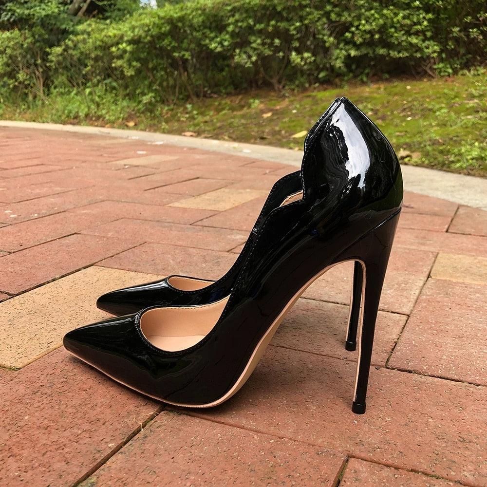 Patent Leather 12 cm High Heel Stilettos - Your Shiny Clothes