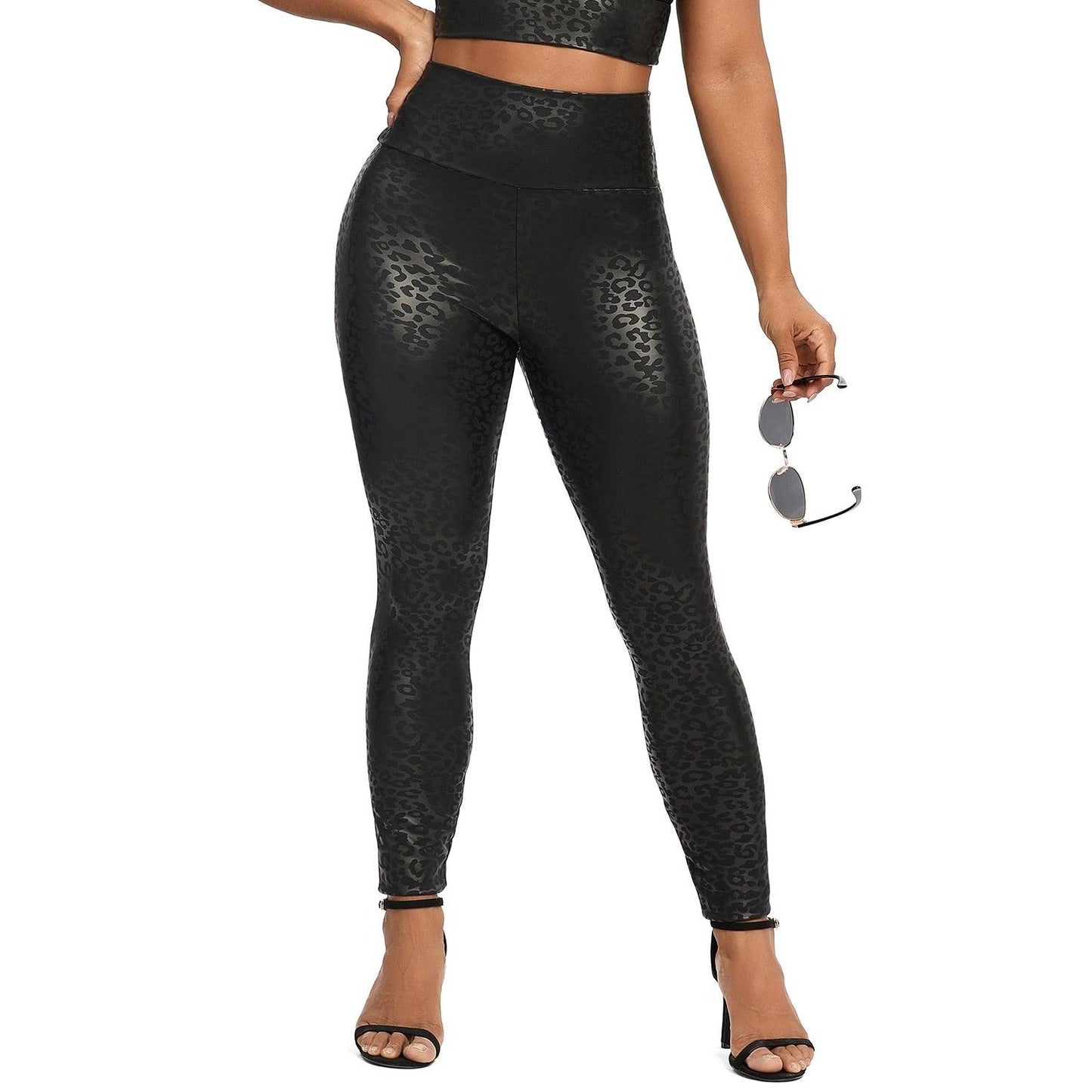 PU Leather High Waist Leggings - Your Shiny Clothes