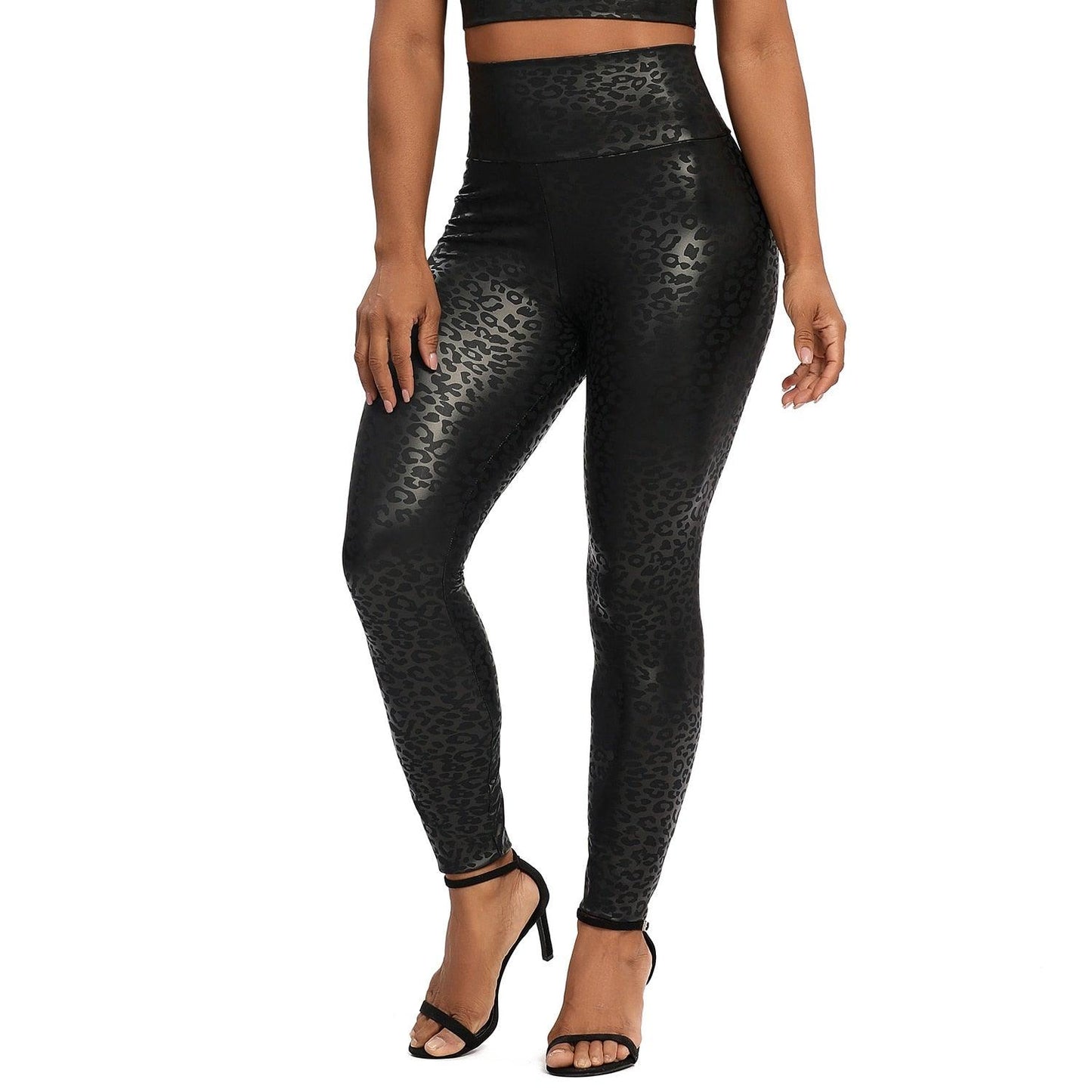 PU Leather High Waist Leggings - Your Shiny Clothes