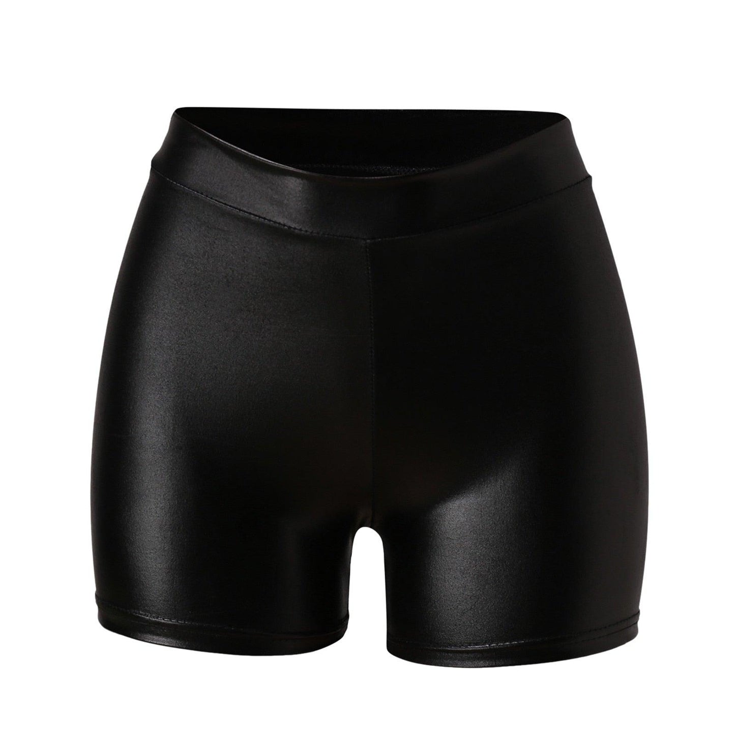 Faux Leather High Waist Shorts - Your Shiny Clothes