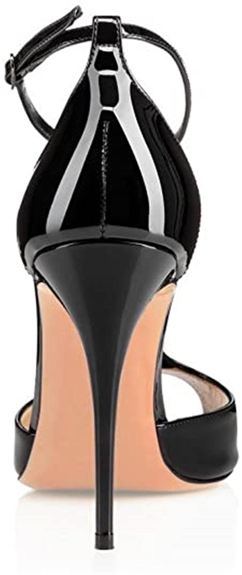 Peep Toe T-Strap Patent Leather Sandals - Your Shiny Clothes