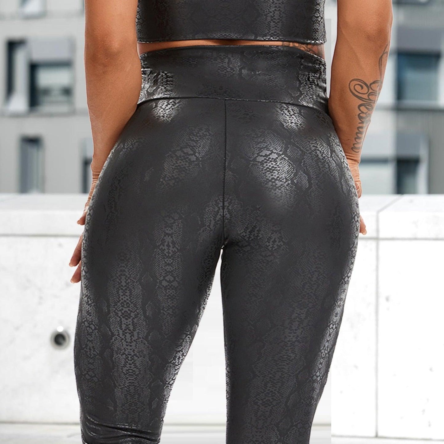 PU Leather High Waist Leggings - Your Shiny Clothes