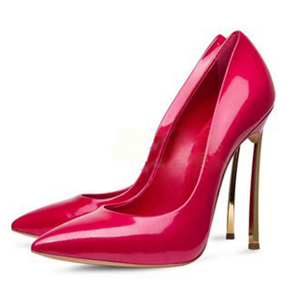 Contrast Coloured 12 cm High Heel Pumps - Your Shiny Clothes