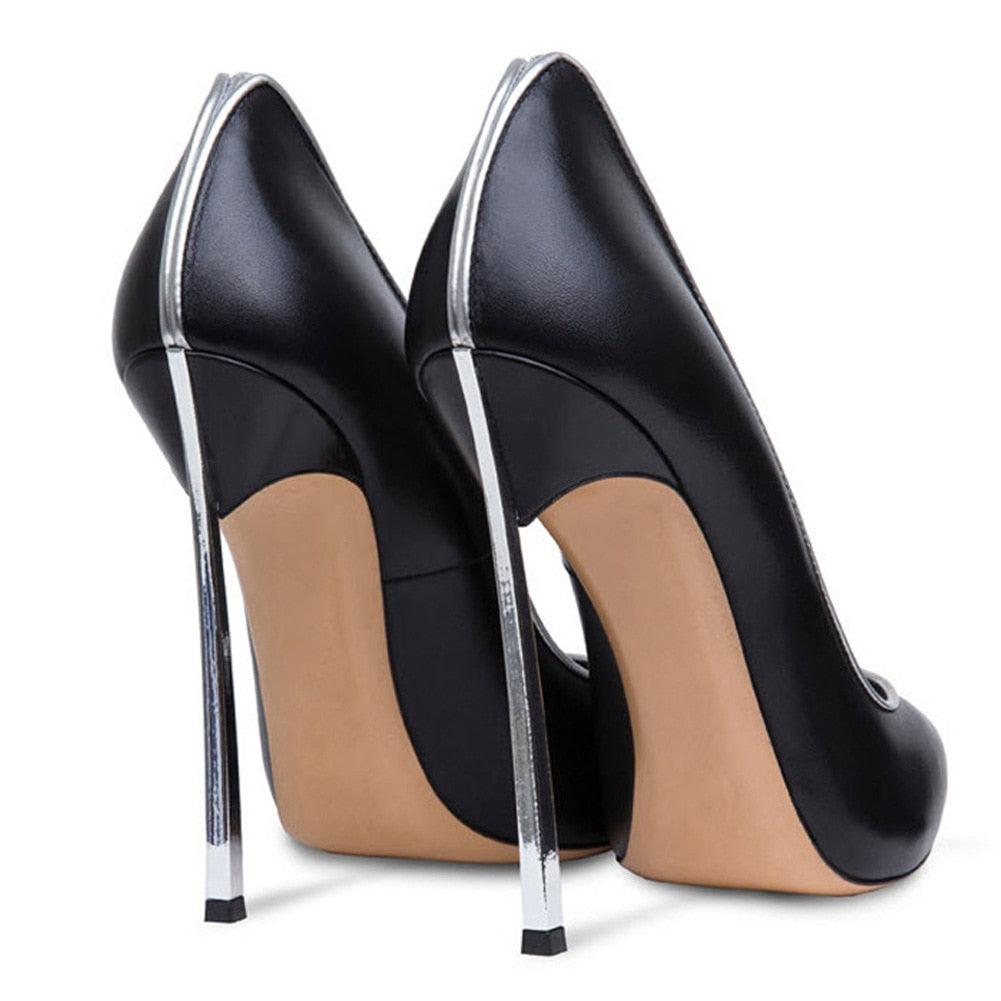 Contrast Coloured 12 cm High Heel Pumps - Your Shiny Clothes