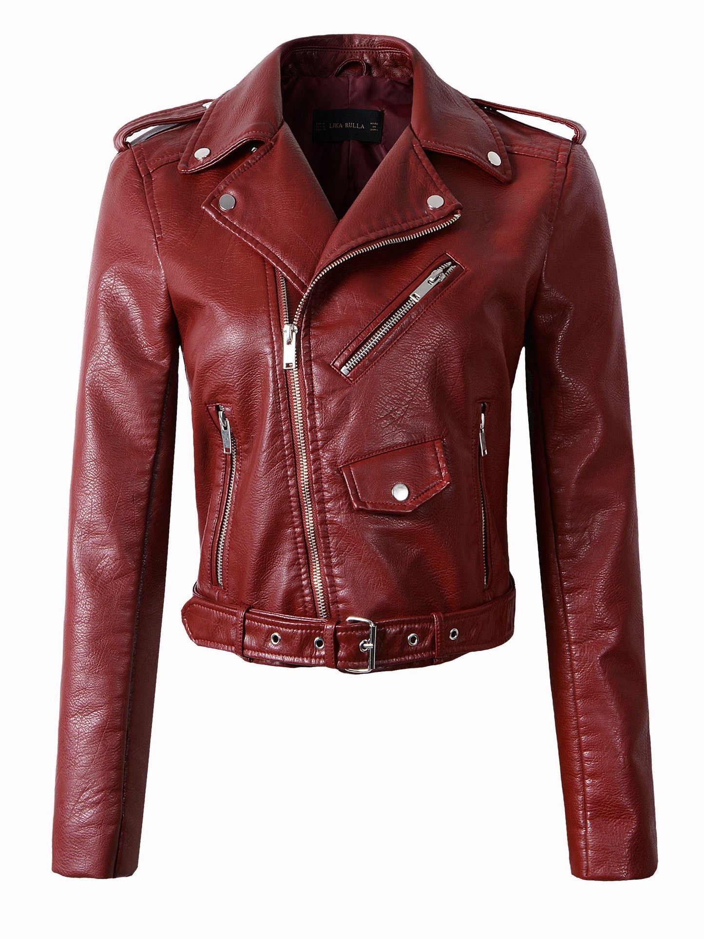 Motorcycle  Faux Leather Jacket - Your Shiny Clothes