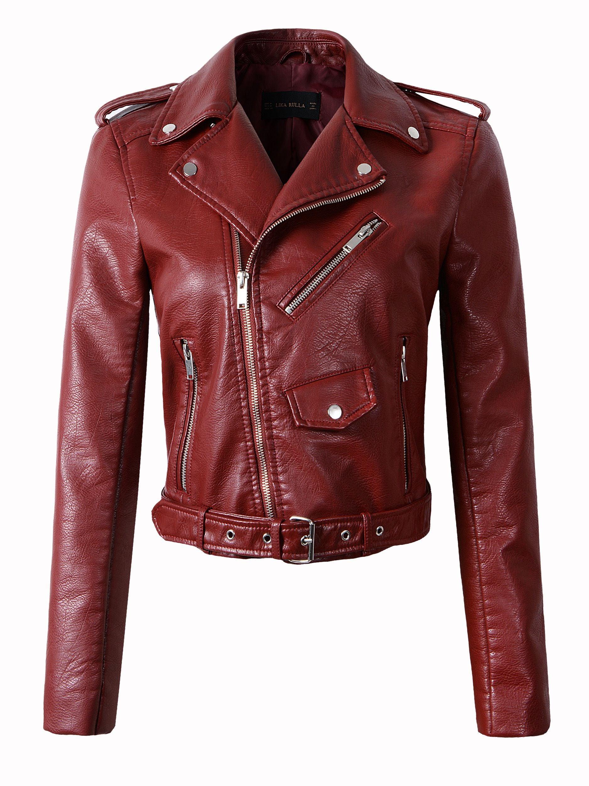 Motorcycle  Faux Leather Jacket - Your Shiny Clothes