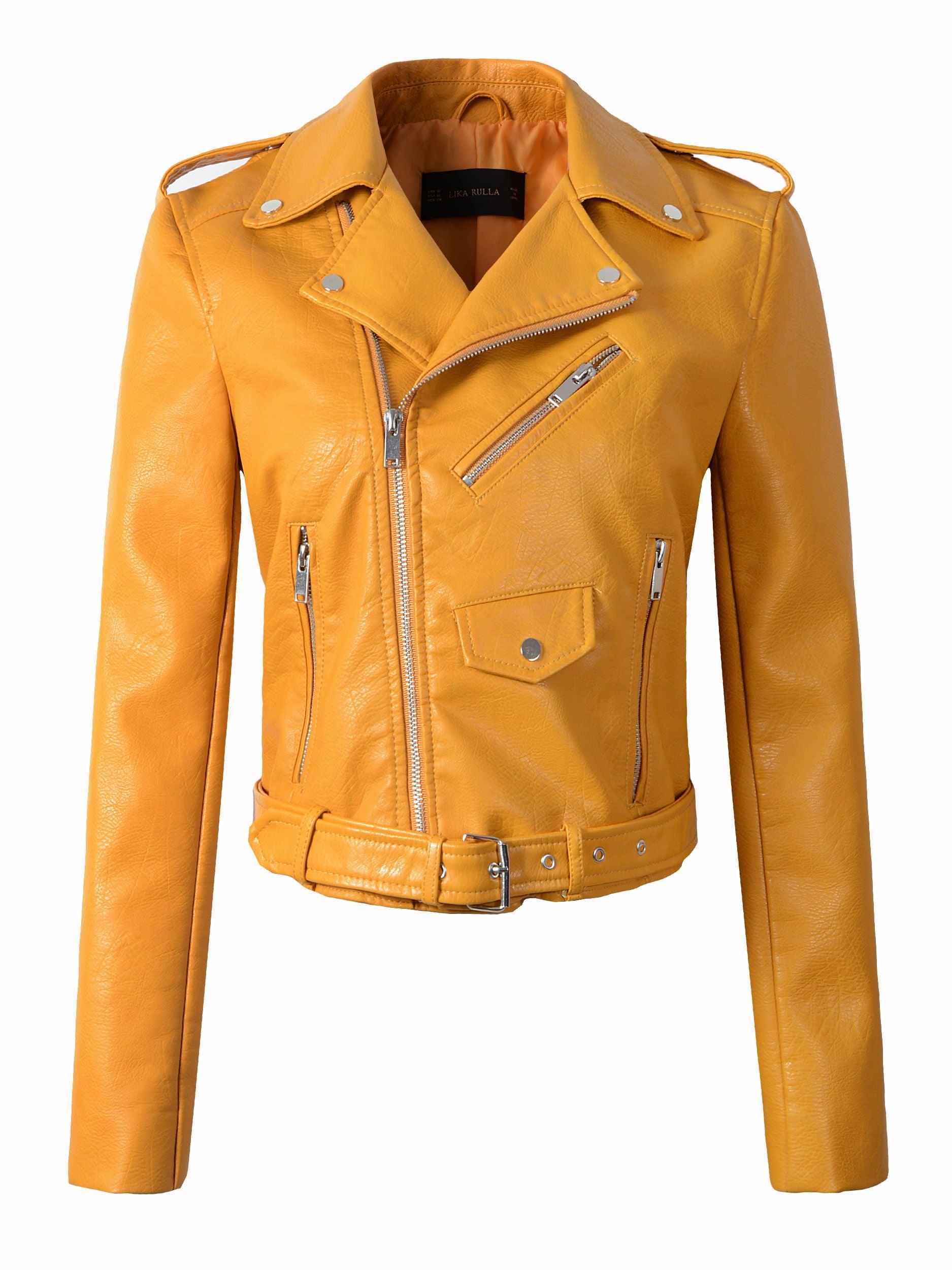 Motorcycle  Faux Leather Jacket - Your Shiny Clothes