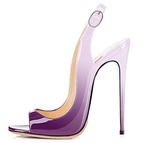 Patent Leather High Heeled Peep Toe Sandals - Your Shiny Clothes