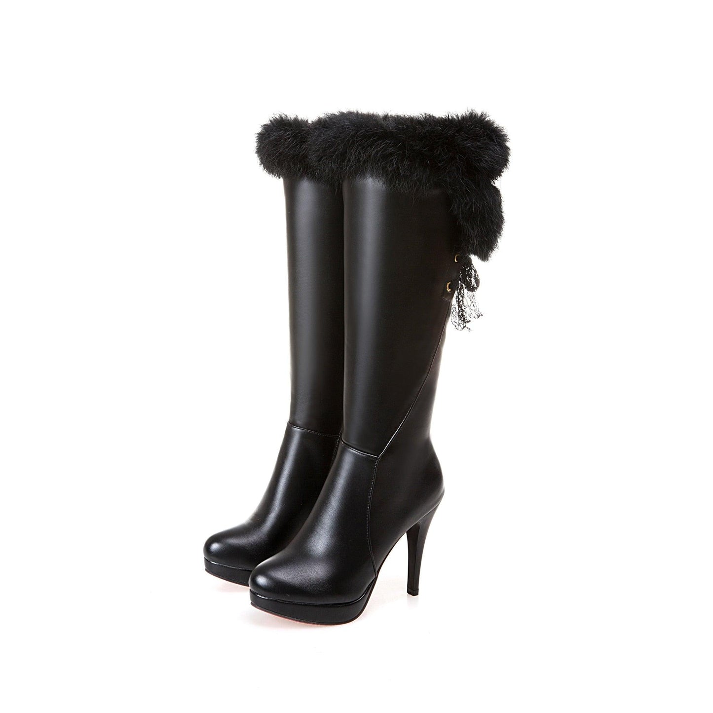 Knee High Furry Boots - Your Shiny Clothes