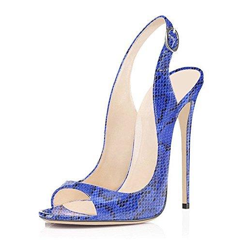 Patent Leather High Heeled Peep Toe Sandals - Your Shiny Clothes