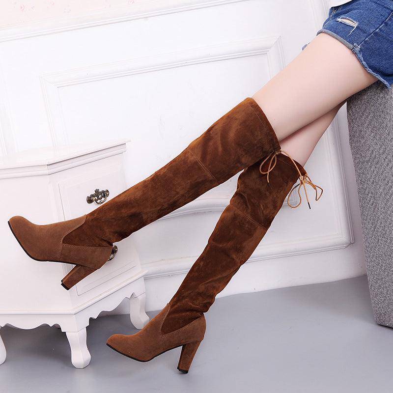 Knee High High Heel Boots - Your Shiny Clothes