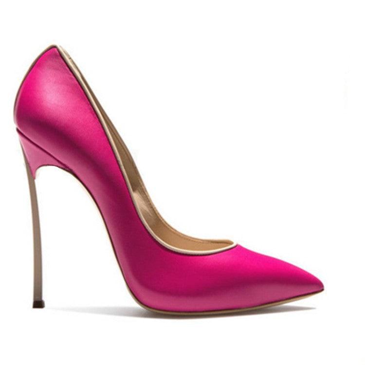 Contrast Coloured 12 cm High Heel Pumps - Your Shiny Clothes