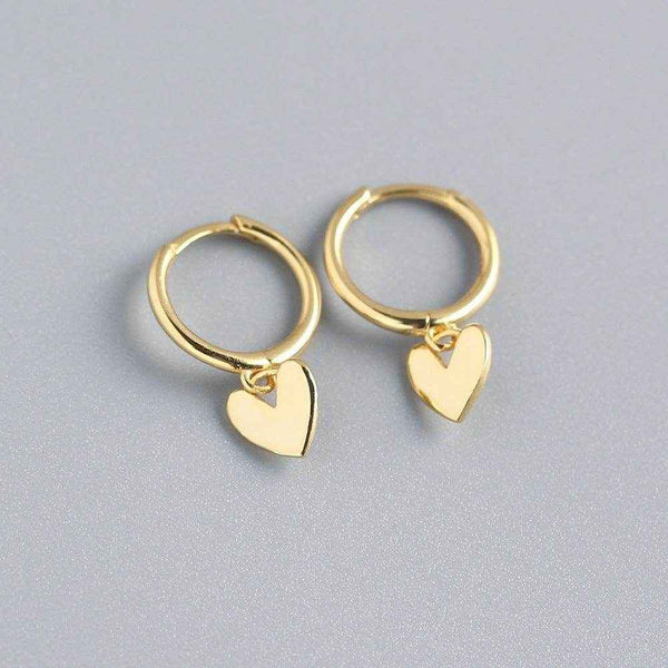 Electroplated Heart  Shaped Earrings