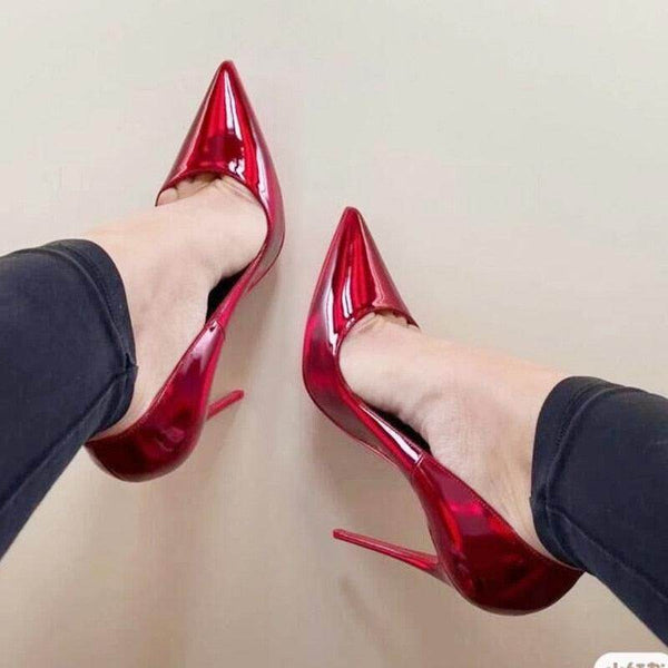 Your Shiny Clothes Red Patent Leather 12 cm High Heels - Your Shiny Clothes