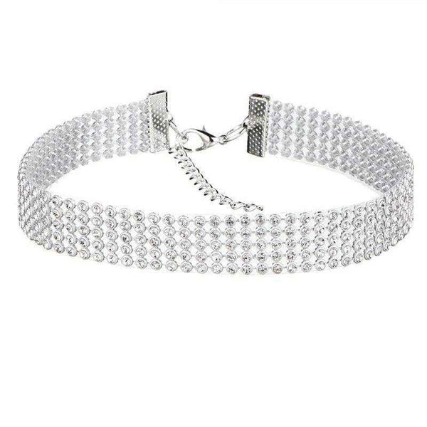 Sparkling Rhinestone Crystal Choker Necklace