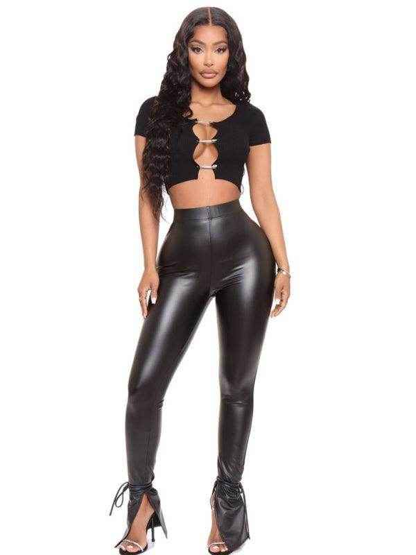Stylish Faux Leather Pants for Trendy Outfits - Your Shiny Clothes